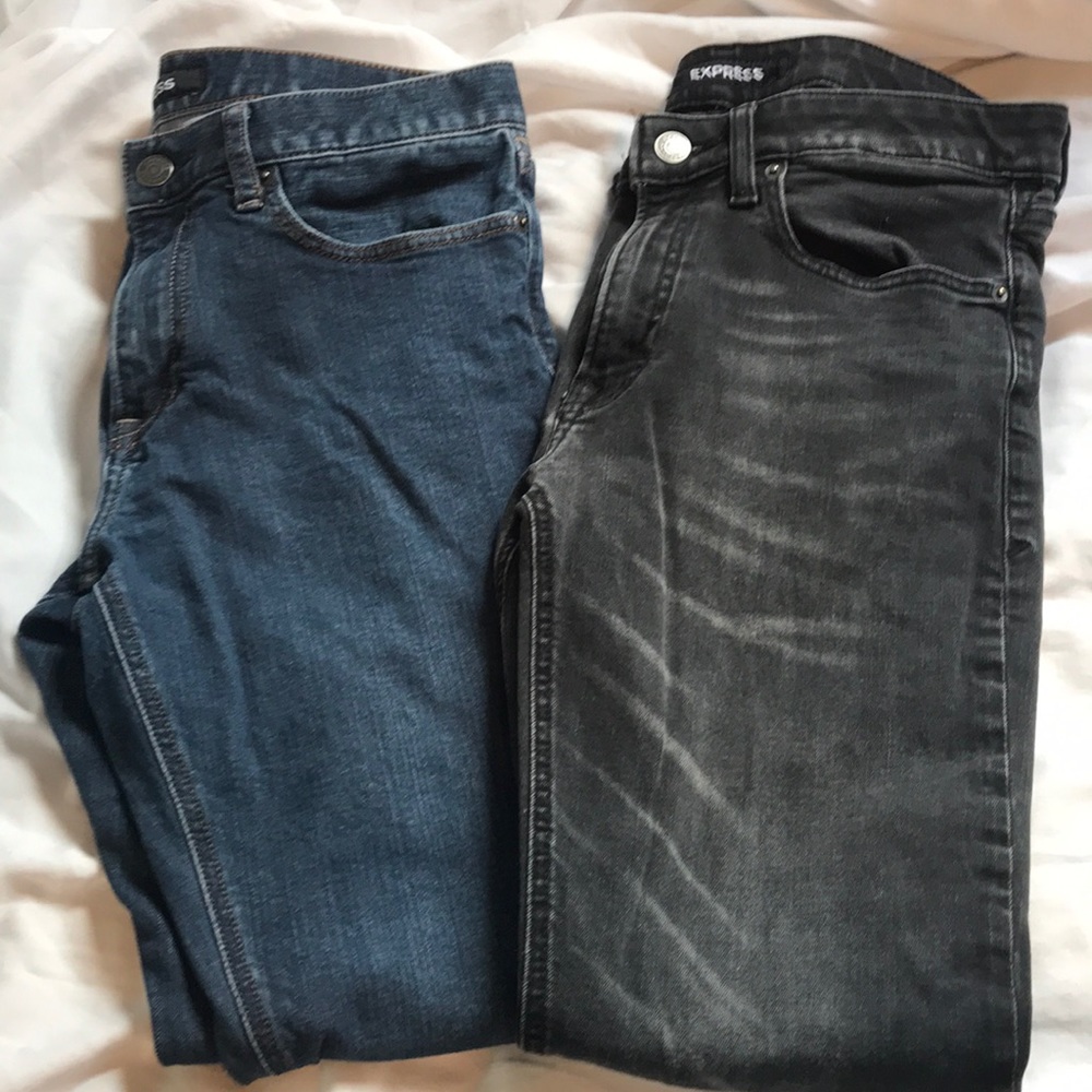 Lot of 2 Express 32x32 Jeans Slim Stretch